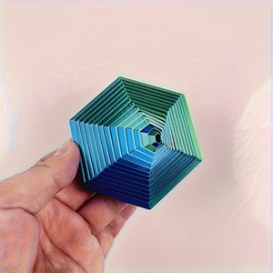 Fractal Fidget Hexagon 3D Printed Plastic + Infinity Cube | Custom Eco-Friendly Portable Anti-Stress <b>Desk</b> <b>Toy</b> for Adults Kids - Product Image 4