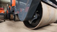 Rouleau compresseur vibrant à tambour unique refroidi par air, moteur diesel, avec moteur Honda et pompe Huade pour la construction routière