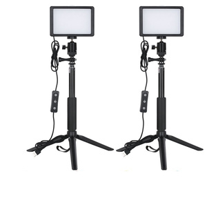 ชุดไฟ LED สำหรับถ่ายภาพวิดีโอบนเดสก์ท็อป2แพ็คสำหรับการบันทึกวิดีโอสตรีมสด - Product Image 1