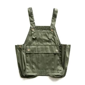 Outdoor camping carpenter floral handmade cowboy work clothes vest ladies coverall gardening apron bibs
