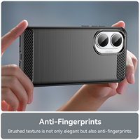 Coque de téléphone pour Redmi Turbo 4 Pro, nouvelle texture en fibre de carbone, ligne brossée, antichoc, coque souple en TPU pour Redmi Turbo 4 Pro