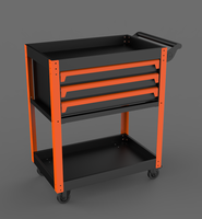 Chariot à outils industriel en acier laminé à froid avec 3 tiroirs, capacité de charge de 400 kg, vente en gros d'usine, support OEM