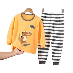 Katoenen Baby Jongens Meisjes Pyjama Set Lange Mouw Zacht En Ademend Baby Kleding Kleding Met Fabriek Prijs
