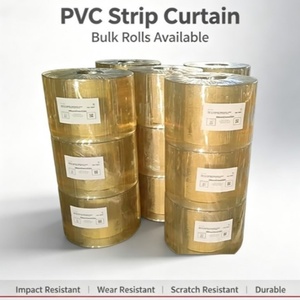 Rouleau de rideau <span class=keywords><strong>PVC</strong></span> transparent couleur miel doré, résistant au vent et aux UV, durable, pour entrepôts frigorifiques et entrepôts (disponible en gros) - Product Image 1