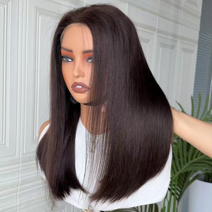 Peluca Bob Recta Sin Pegamento, Fácil de Usar para Principiantes, 100% Cabello Humano, Encaje Precortado, Sin Necesidad de Pegamento, para Mujeres Negras - Product Image 2