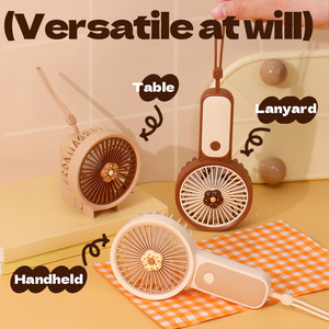 Dd8134i Dễ Thương Hoa có thể gập lại quạt cầm tay có thể sạc lại di động Mini Fan nhà máy bán buôn Quạt nhỏ với dây buộc - Product Image 3