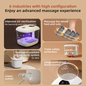 Kırmızı ışık akupresür ve sıcaklık kontrolü ilaç kutusu ile ısıtmalı ayak Spa masaj aleti makinesi-kırmızı - Product Image 4