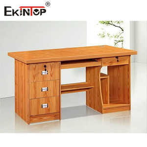 Ekintop Meja Kantor Rumah Modern Mewah Meja Kantor Kayu dengan Laci - Product Image 5