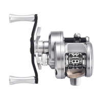 Pêche au lézard BOKI mirco tambour baitcaster moulinet avec pèse 118g 7.6:1 rapport de vitesse corps en carbone bobine peu profonde baitcasting moulinet