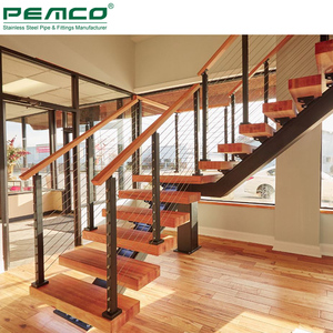 Rampe d'<span class=keywords><strong>escalier</strong></span> moderne pour intérieur, en acier inoxydable 304 316, <span class=keywords><strong>avec</strong></span> câble métallique - Product Image 4