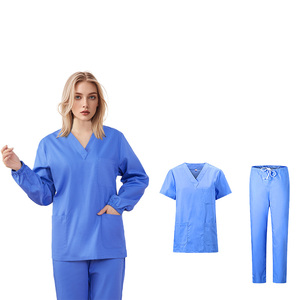 Fashion Unisex Scrub Sets Jumpsuit Custom Logo Nursing One Piece Jogger Hospital Doctor <strong>Clinic</strong> Soft Worsted Fabric <strong>Uniforms</strong> - Product Image 3