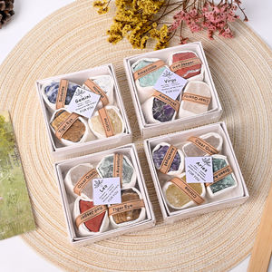 Caja de regalo de piedra en bruto de cristal curativo natural al por mayor doce piedras preciosas de <span class=keywords><strong>cuarzo</strong></span> de cristal DIY del zodiaco para juego de regalo - Product Image 1