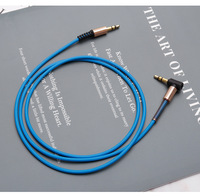 Kabel Audio Stereo 3.5MM sudut kanan 90 derajat, untuk ponsel pintar pemutar MP3 Tablet Stereo mobil