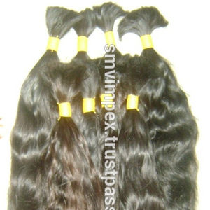 BUENA TODA TEXTURA CABELLO HUMANO INDIO BARATO A GRANEL, 100% CABELLO DE TEMPLO VIRGEN. CABELLOS CRUDOS SIN TRABAJO - Product Image 1