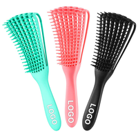 Nouveau peigne de massage pour la maison, peigne personnalisé avec logo, peigne en plastique en forme de pieuvre, brosses à cheveux professionnelles pour salon de coiffure pour femmes