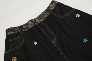 <span class=keywords><strong>Jeans</strong></span> Baggy da Uomo <span class=keywords><strong>a</strong></span> Vita Media in Denim Lavato con Ricamo <span class=keywords><strong>a</strong></span> Stampa di <span class=keywords><strong>Zampa</strong></span> di Stella, Pantaloni Casual Streetwear Vestibilità Larga alla Moda - Product Image 4