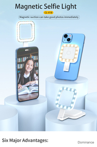Lampe à selfie MAMEN, lumière LED pliable magnétique, mini lampe annulaire portable pour selfie sur téléphone - Product Image 6