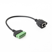 Câble RJ45 femelle vers 8 broches UTP DVR, rallonge Ethernet AV CCTV, connecteur à bornes à vis, séparateur 30 cm sans soudure pour Cat5 6 7