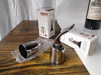 Bouchons de vin en acier inoxydable bouchon de bouteille de vin bouchon avec Silicone réutilisable économiseur de vin étanche garder frais argent