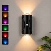Lampe murale LED à triple induction avec 16 couleurs changeantes pour le jeu et la chambre à coucher