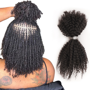 Brazil Trinh Remy chưa qua chế biến bện tóc afro <span class=keywords><strong>kinky</strong></span> xoăn 4C phần mở rộng tóc con người afro <span class=keywords><strong>kinky</strong></span> số lượng lớn tóc con người <span class=keywords><strong>Micro</strong></span> Twist - Product Image 1