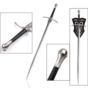 LOTR The Hobbit Gandalf Weapon Replica Glamdring Sword with Wall Plaque