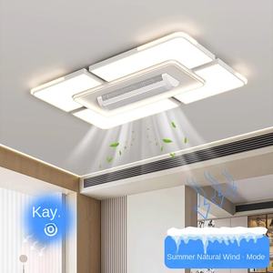 พัดลมเพดาน LED โมเดิร์นสไตล์นอร์ดิก พร้อมมอเตอร์ AC/DC ใบพัดแก้ว 5 ใบ ขนาด 54 นิ้ว พร้อมรีโมทคอนโทรล รับประกัน 10 ปี - Product Image 3