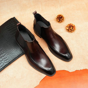 Bottes de cheville rétro pour homme 2025, style chevalier, marron, avec semelles épaisses et douces, pour printemps, automne/hiver, modèles de bottes longues - Product Image 4