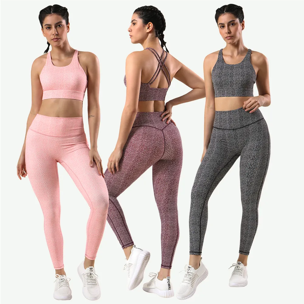 Heiß verkaufen Frauen neue nahtlose Yoga lässige Frauen zweiteilige nahtlose Yoga-Sets xl Sport tragen Sport kleidung