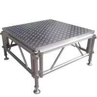 Podium de scène portable de luxe en aluminium pour concerts, mariages, événements en plein air, capacité de charge de 300 kg, surface antidérapante