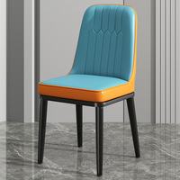 Chaises de salle à manger au design minimaliste, prix d'usine, meubles modernes, hôtel de luxe, restaurant nordique, chaises de salle à manger en métal et cuir