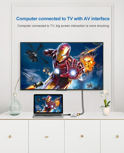 Adattatore Portatile MINI HD-MI <span class=keywords><strong>a</strong></span> AV 1080P, Convertitore <span class=keywords><strong>Video</strong></span> AV <span class=keywords><strong>a</strong></span> HD MI per Set-Top Box o Dispositivi Multimediali per TV HD - Product Image 5