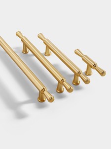 Aluminum Alloy Cabinet Pull Handles Matte Black &amp; Brushed Gold Furniture Pulls for Wardrobe Kitchen Cabine Drawer - Product Image 6