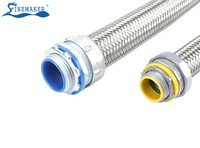 Tuyau métallique flexible haute pression anti-explosion en acier inoxydable tressé ondulé, certifié CE, revêtement PVC, ignifuge