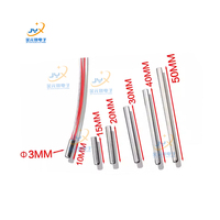 Dapat disesuaikan tabung 4-kawat 3*30mm Kelas B PT100 Sensor suhu dengan dukungan OEM & ODM