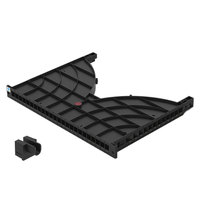 Barquette de gestion de câbles de type canal, gestionnaire de câbles 24 ports pour rack/armoire de centre de données