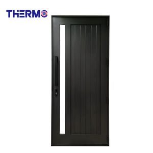 Porte d'entrée principale de <span class=keywords><strong>style</strong></span> moderne conforme à la norme australienne AS2047, en aluminium, double vitrage, portes d'entrée en verre - Product Image 2