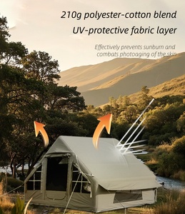 Outdoor Camping <b>Inflatable</b> Tent 6+6 sq ft Luxury All-Season Use Camping Overnight <b>Large</b> Space Rainproof Insulated - Product Image 2