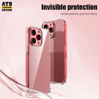 Étuis de téléphone ATB pour iPhone, en TPU super transparent anti-jaunissement, finition miroir, étanches, antichocs, avec cordon tour de cou