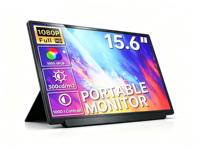 Écran portable double pour ordinateur portable 15,6 pouces 1080P IPS M5, moniteur LCD HDR, protection des yeux, haut-parleur intégré, ultra fin, pour le bureau