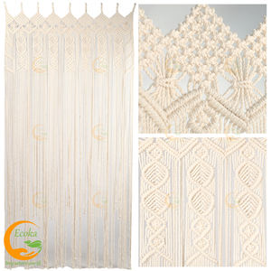 Rideau de porte en macramé personnalisé, tissé à la main, style moderne, tissu 100% coton pour la maison, nouveau design en provenance du Vietnam - Product Image 5
