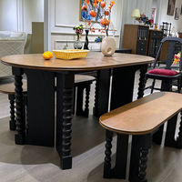 Table en bois massif de luxe, durable et élégante, ensemble de table à manger en bois de haute qualité pour salon, salle à manger, hôtel/cuisine