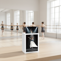 Boîte à mouchoirs avec cadre photo LED et veilleuse, souvenir de spectacle de danse et de concours de ballet, pour récompense de performance de ballerine