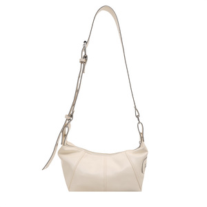 2026 Women's Genuine <b>Leather</b> Hobo <b>Bag</b> <b>Soft</b> Minimalist Shoulder Strap Flap Closure Daily Use Beige - Product Image 1
