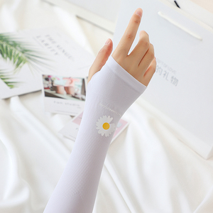 Logo personalizzato estate <span class=keywords><strong>fiori</strong></span> carini sport all'aria aperta crema solare Anti UV protezione solare maniche <span class=keywords><strong>braccio</strong></span> - Product Image 3