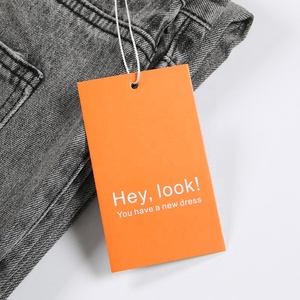 Sinh Thái tái chế giấy tag Matt cán màu xám tag với nhựa Fastener - Product Image 1