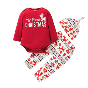 Ensembles de vêtements d'hiver pour enfants, unisexes, combinaison de Noël pour bébé, en coton biologique, fabriquée en Chine - Product Image 1