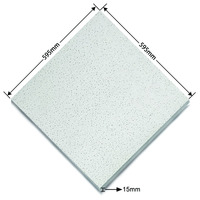 Dalles de plafond pendantes 2x2 acoustique suspendu fibre minérale panneau de plafond laine minérale faux plafond conception feuille de fibre minérale