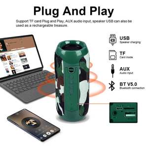 Loa Bluetooth không dây ngoài trời Loa tiệc tùng với âm trầm nổi bật, hỗ trợ USB/TF/Radio FM - Product Image 2