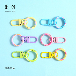 Donut fai da te color caramella, anelli a molla, fibbie per porte, portachiavi con vernice effetto cotto, accessori pendenti, ganci per cellulari - Product Image 5